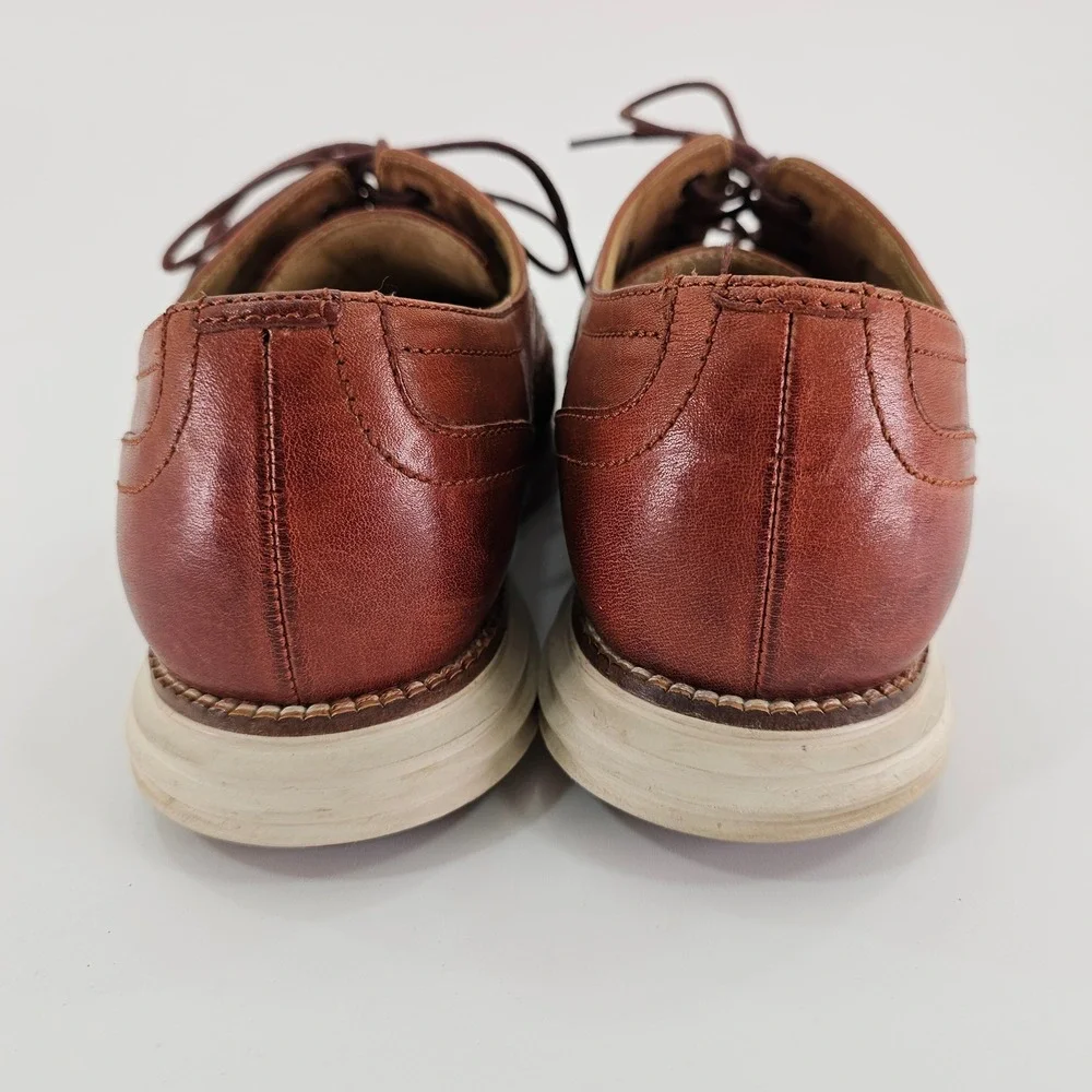 Cole Haan Original Grand Mens Wingtip Oxford Shoes British Tan‎ Leather 9.5
